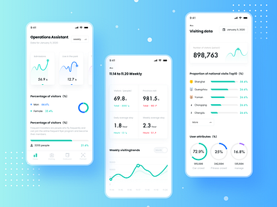 Scenic Area Operation Assistant app design illustrator ui ux 设计