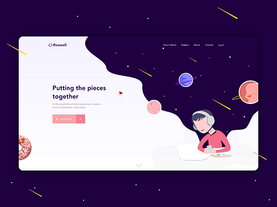 Roswell animation app app design branding colors design illustration ui ux web