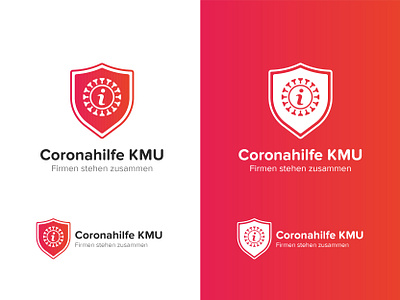 Logo - Coronahilfe KMU branding design illustration logo vector