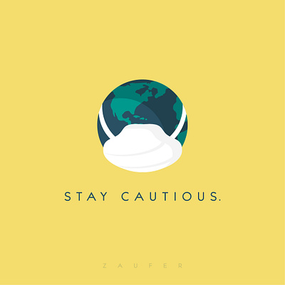 Stay Cautious my fellow designers! adobe illustrator corona coronavirus covid 19 covid19 creative design design flat illustration illustrator ux vector