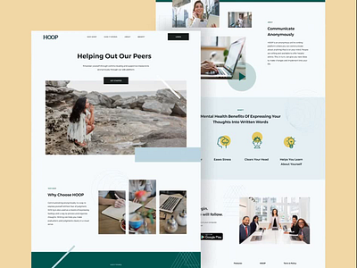 HOOP Landing Page - Redesign clean communication home homepage landingpage noansa preview prototype redesign simple startup technology ui uidesign uitrends uiux ux web webdesign website