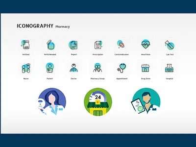 Pharmacy Icons app design icon illustration ui ux vector visual design
