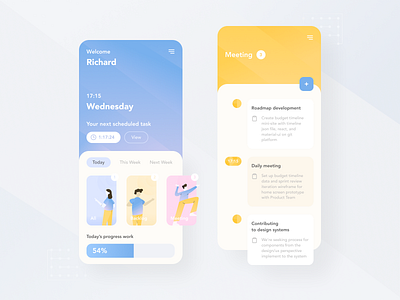 Task Management Application Design app illustration ios minimal mobile app product design task manager ui ux