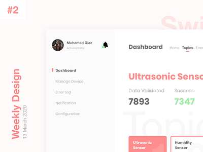 Weekly Design #2, IoT Validation Dashboard dashboard dashboard design dashboard ui design flat minimal ui uidaily uidesign uiux ux web webdesign website weeklydesign