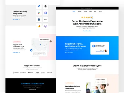 Chatbot.io Landing Page Exploration chatbot chatbots clean design hero hero section landing landing design landing page landing page design marketing marketing agency marketing site modern ui web web design website website design websites