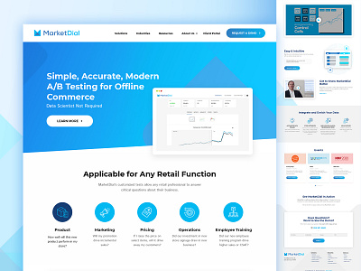 Marketdial-Retail business offline commerce business desktop flat design home index inventory management software landing ui ux weblayout webmockup website