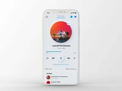Music App daily ui design music music app music player neuomorphic neuomorphism ui