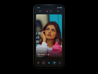 Tinder dark mode android chat clean dark app dark mode dating design gradients icons interaction design iphone minimal mobile principle product design sketch swipe tinder ui ux