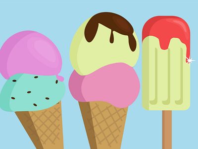 Icecream design illustration flat