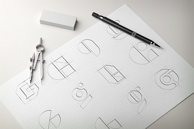 G letter explorations, low fidelity sketches brand mark branding bright draft shape exploration g logo greyscale hand drawn hand drawn options identity letter g lettering logo construction logo mark logo sketches logotype sketch exploration sketching traditional traditional art typography