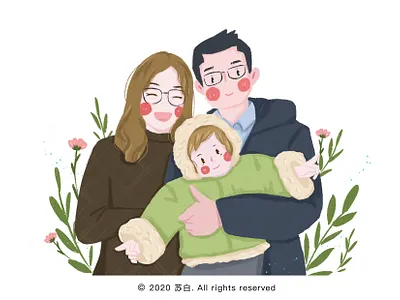 全家福哈哈哈哈 design design draw illustration illustration app typography ui