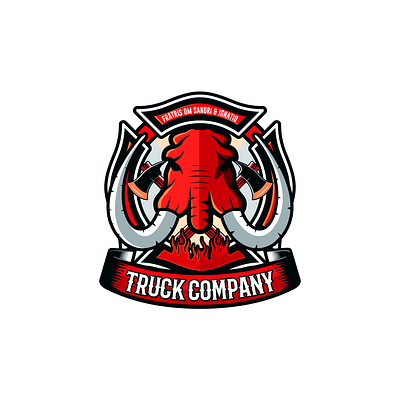 Truck Company Logo Design axe branding illustration logo mascot mascot logo mascotlogo vector