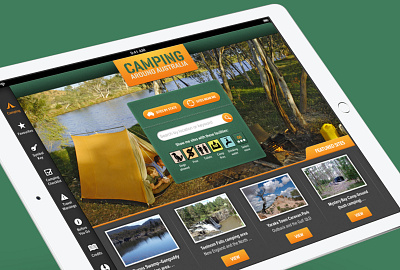 Camping Around Australia app design ui ux