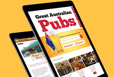 Great Australian Pubs App app design ipad ui ux