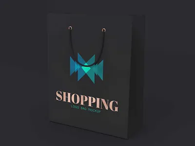 Free Dark Shopping Bag Logo Mockup download download mock up download mockup mock ups mockup mockups psd