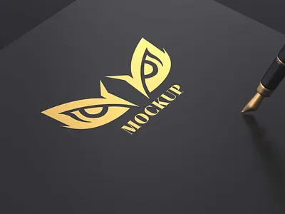 Free Daishiro Gold Logo Mockup download download mock up download mockup mock ups mockup mockups psd