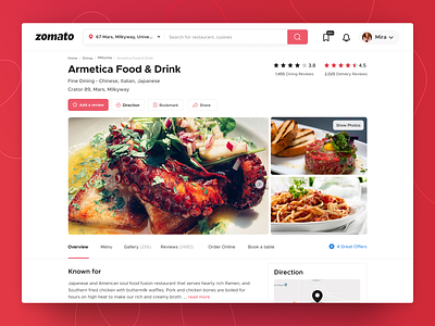 Fresh restaurant page for you! clean ui food app food delivery landing page landing page design minimal restaurant ui web website