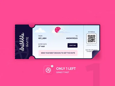 Dribbble Invite Shot dribbble dribbble invite invite shot ticket