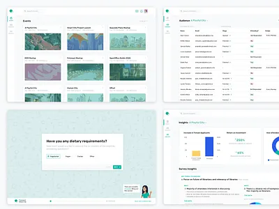 Event Management web app app clean dashboard events product design survey ui ux web