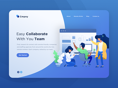 Teamwork Illustration - Website Header analytic branding dashboard design flat header illustration icon icon set illustration illustration kit logo ui vector web website design