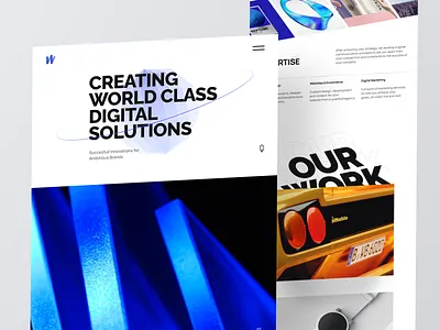 Digital Agency Landing Page agency design digital agency landing page portfolio product design typography ui ux web design website