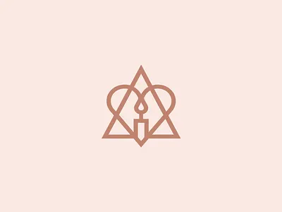 Amoreta Candles - Icon branding candle candles design heart heart logo icon lettera logo logo design logodesign logotype mark minimal monogram negativespace vector