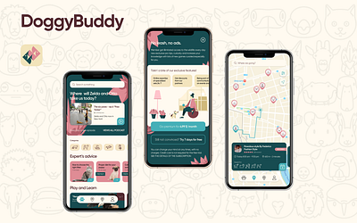 DoggyBuddyApp app app design application branding design mobile ui ui design ux uxdesign