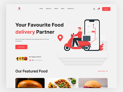 Food delivery Website Design burger chef app delivery app eating food and drink food delivery food delivery app food delivery landing page food delivery service food order ilias landing page pizza app recipe app restaurant app web design website