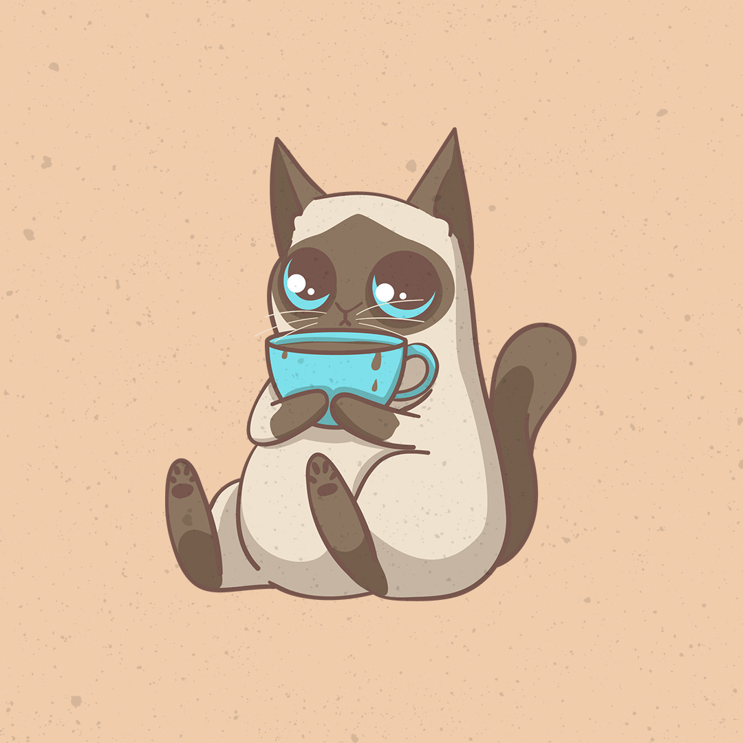 Example of coffee cat