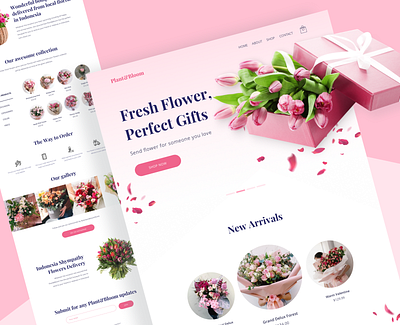 PLANT&BLOOM - LANDING PAGE flower homepage landing page layout plant ui user interface web design websites