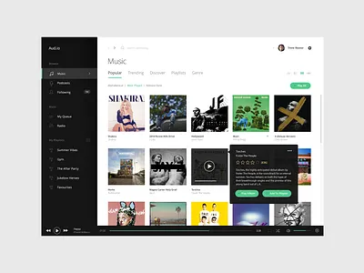 Music App application interface library music music app music player player ui