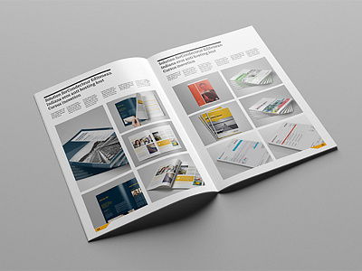 Minimal Brochure Template book brochure business clean corporate folio layered magazine profile template