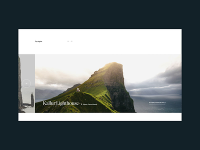 Visit Faroe Islands–Motion Study animation carousel clean faroe islands gallery hospitality interface island minimal mountain nature sea serif slider tourism travel ui web webdesign website