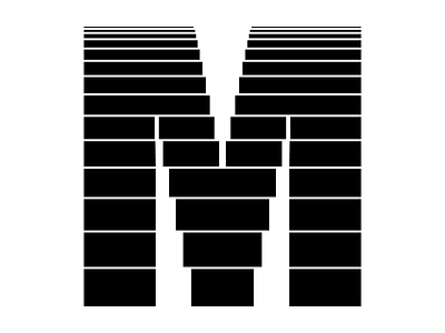 M - 36days of type - #36daysoftype - 2020 36days 36daysoftype a calligraphy custom type free font graphic design illustration letter lettering modular op art opart optical art sergi delgado typography