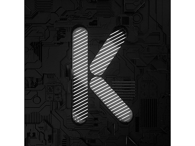 36days K 36days 36daysoftype 3d 3d art animation cinema4d design gif logo loop typography