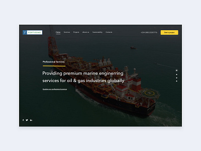 Marine Engineering landing page designer engineering landingpage sketch solutions technology ui uiux ux