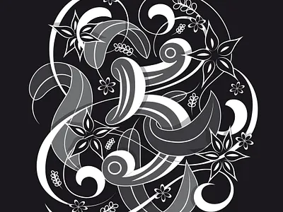 5 flourishes illustration lettering