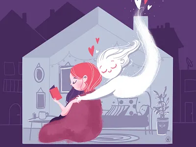 Share love & support during this weird period character closeup confined coronavirus digital illustration digitalart illustration illustrator ipadpro procreate procreate art stay home