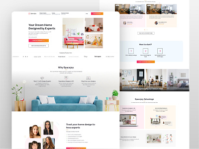 Spacejoy Homepage design homepage interior design landing page layout ui uiux web web design