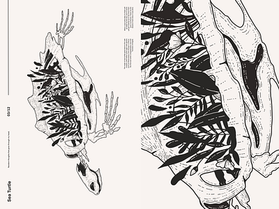 Sea Turtle’s Dream 0.2 design detailed doodle drawing layout line llustration poster skull tattoo