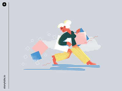Dance Illustrations app design branding colorful contrast cool craftwork design illustration pack storytale