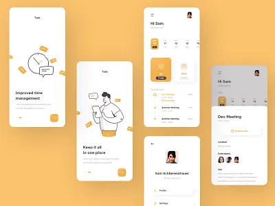 Another task manager app :) app design illustration ios app design task manager