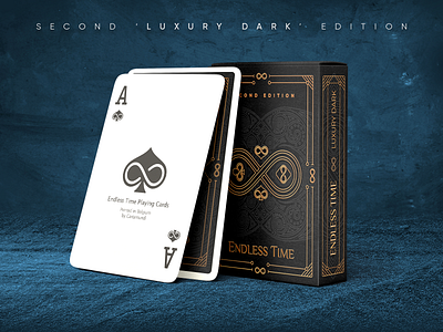 Endless Time Playing Cards - Second 'Luxury Dark' Edition. branding bycicle card cards luxury playing cards poker print quality theory11