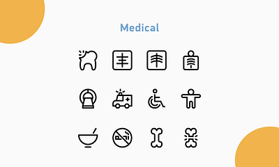 Medical icons design health hospital icons illustration medical