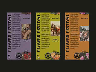 Flyer - Flower Festival - brand design editorial design festival
