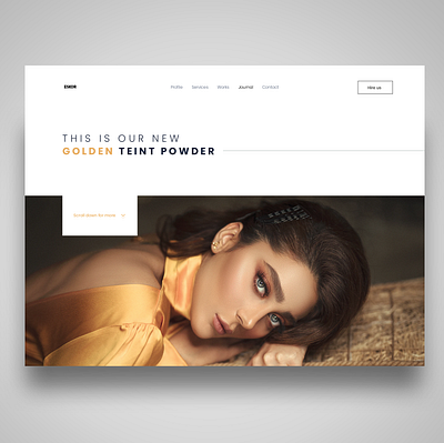 Golden Teint Powder Landingpage design landing page landing page concept screendesign ui design uiux ux ux design webdesign webdesigner