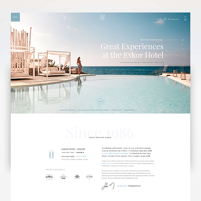 Eskor hotel graphicdesign illustration landing page landingpage screendesign ui ui design uiux webdesign webdesigner