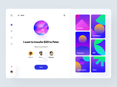 AI Banking: Transfer ai app design application banking categories design system finance fintech interface neobank product design send site transfer user interface web web design web site website