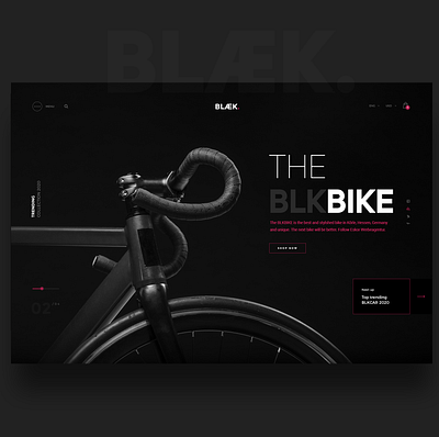 BLK Bike design landing page landing page concept landingpage screendesign ui ui design uidesign uiux webdesign