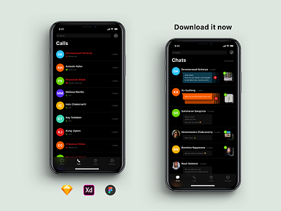 Chatting App template app chatting app figma ios new design sketch ui design ux design visual design xd